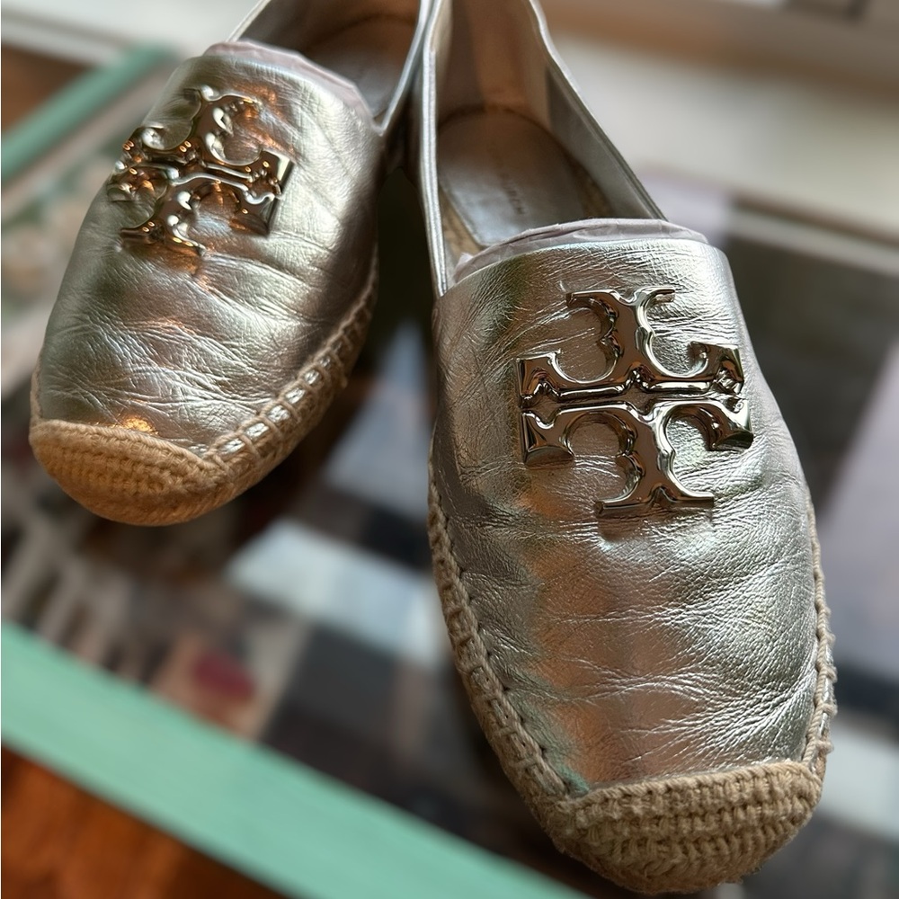Tory Burch Metallic Espadrilles